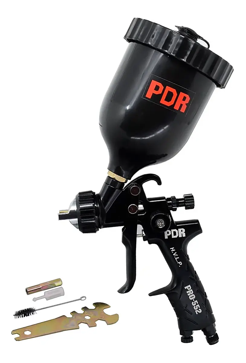 Pistola de Pintura Gravidade PDR Pro552 HVLP 600mL Bico 1,4mm